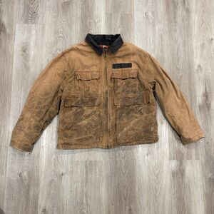 Vintage 00s Kakadu Traders Australia Jacket Sz M Brown Oilskin Waxed Chore Coat